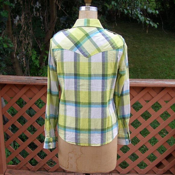 NEW size M 6-8 COASTAL brand Cotton flannel Buttondown shirt - Picture 5 of 9